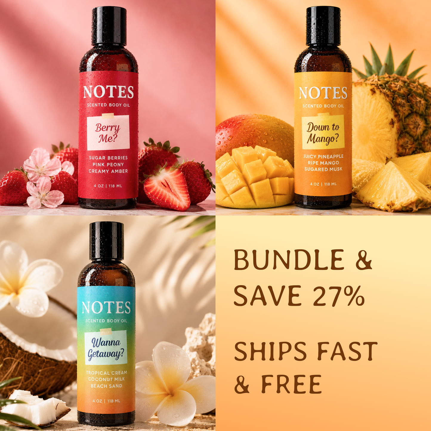 🍓🥥🥭 Summer Fruit Bundle - Free Ship